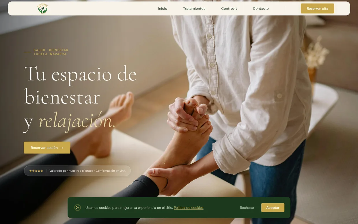 Captura de Centro de terapias y bienestar